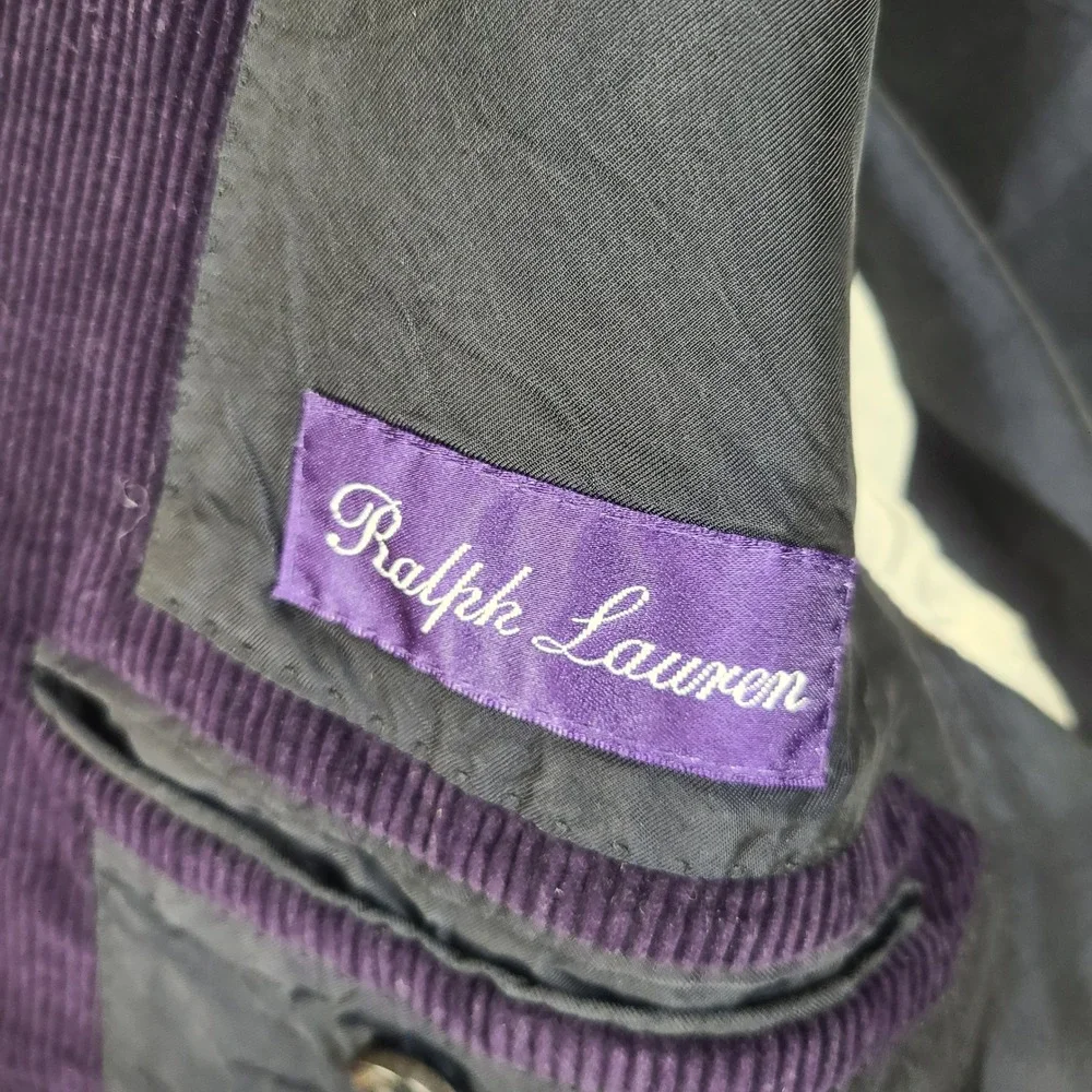 Ralph Lauren Purple Label Mens 46R Purple Corduroy Cashmere Blend Blazer Italy